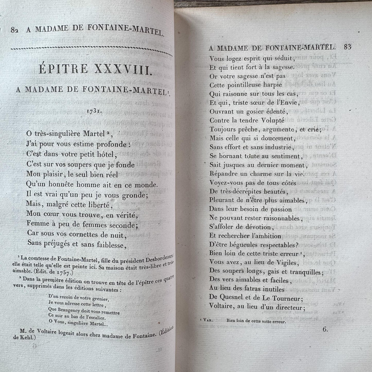 Antique Leather-Bound Voltaire Books in French, 1825