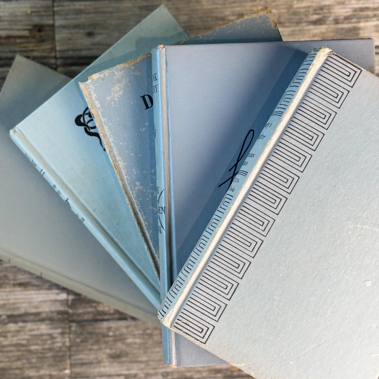 Shabby Neutral Gray Books for Shelf Styling