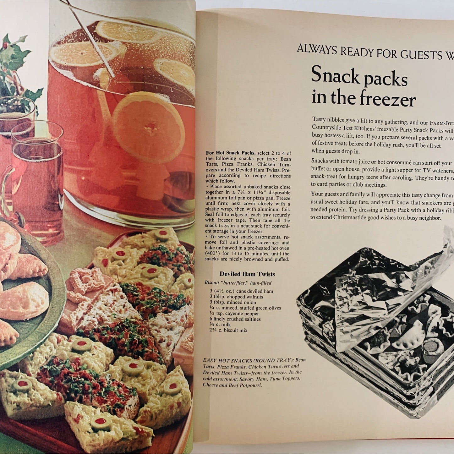 Farm Journal Christmas Idea Book, 1972, Recipes, Crafts, Decorations