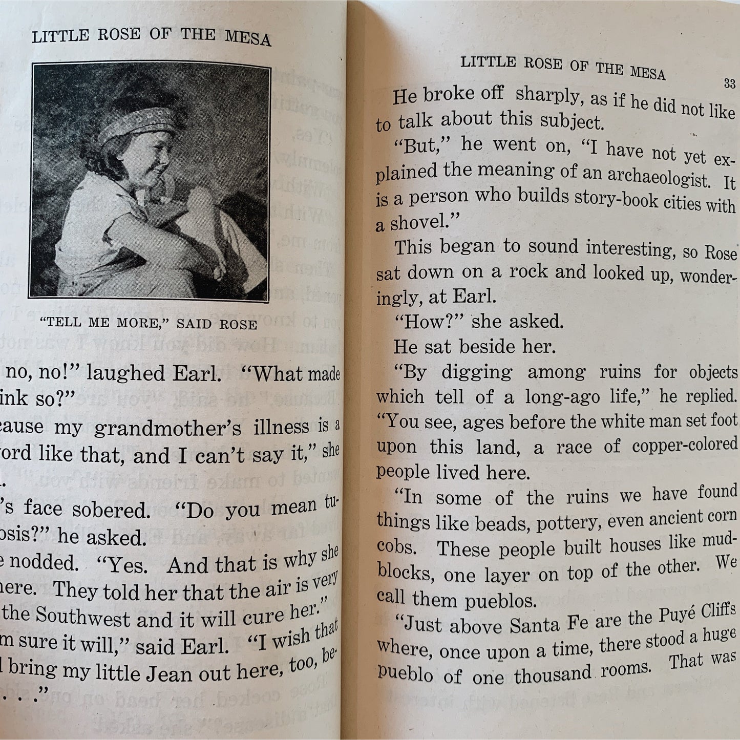 Little Rose of the Mesa, Madeline Brandeis, 1935 Hardcover Dust Jacket