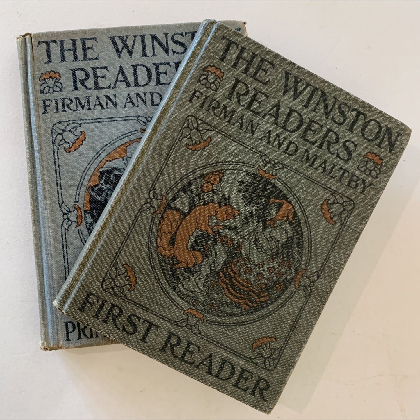Blue Antique School Book Bundle, The Winston Readers