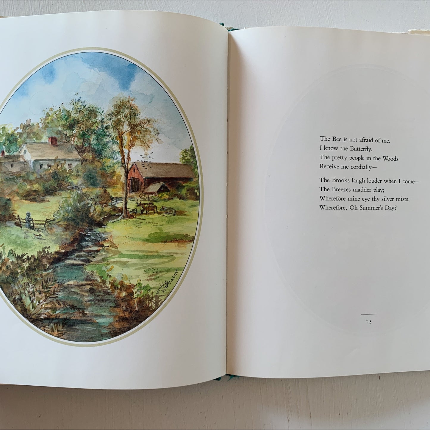Emily Dickinson, A Brighter Garden, Tasha Tudor, Hardcover, 1990
