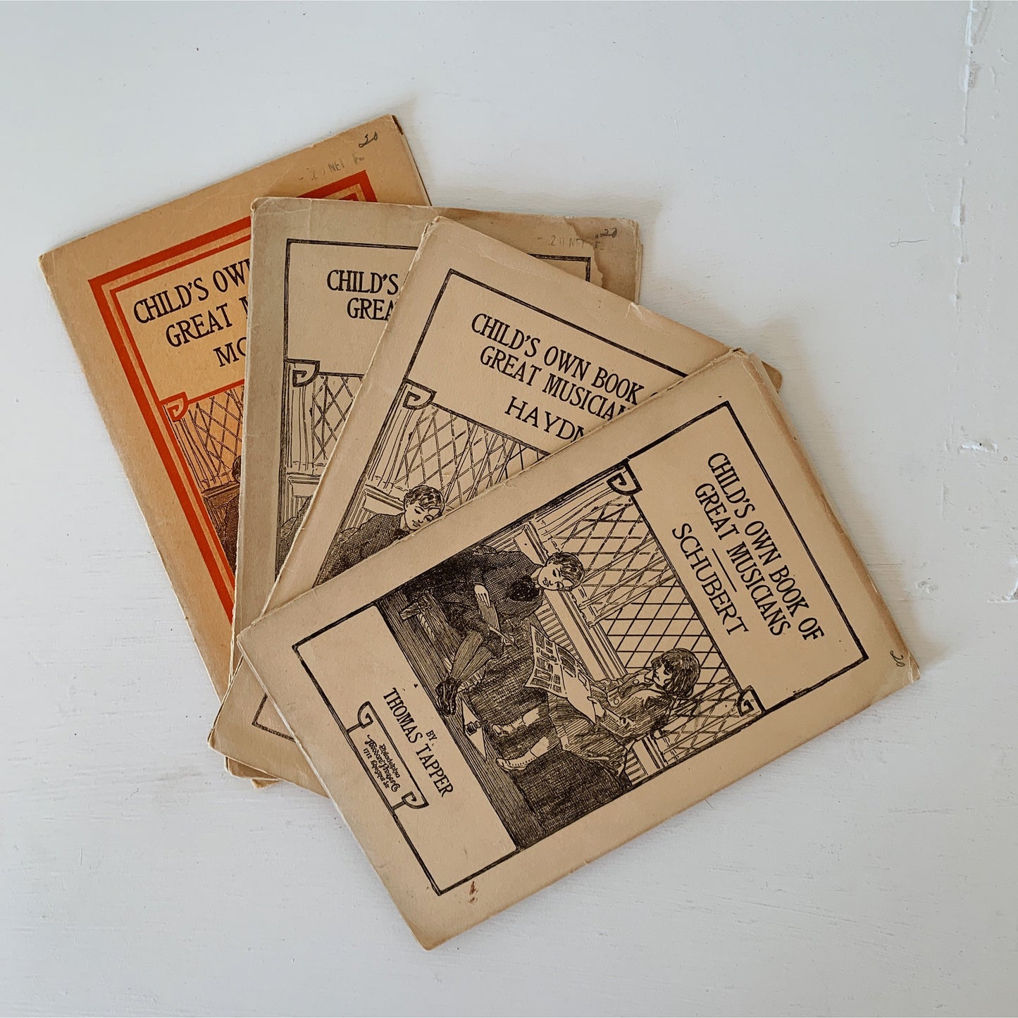 Antique Music Books For Kids, Child's Own Book of Great Musicians, Thomas Tapper