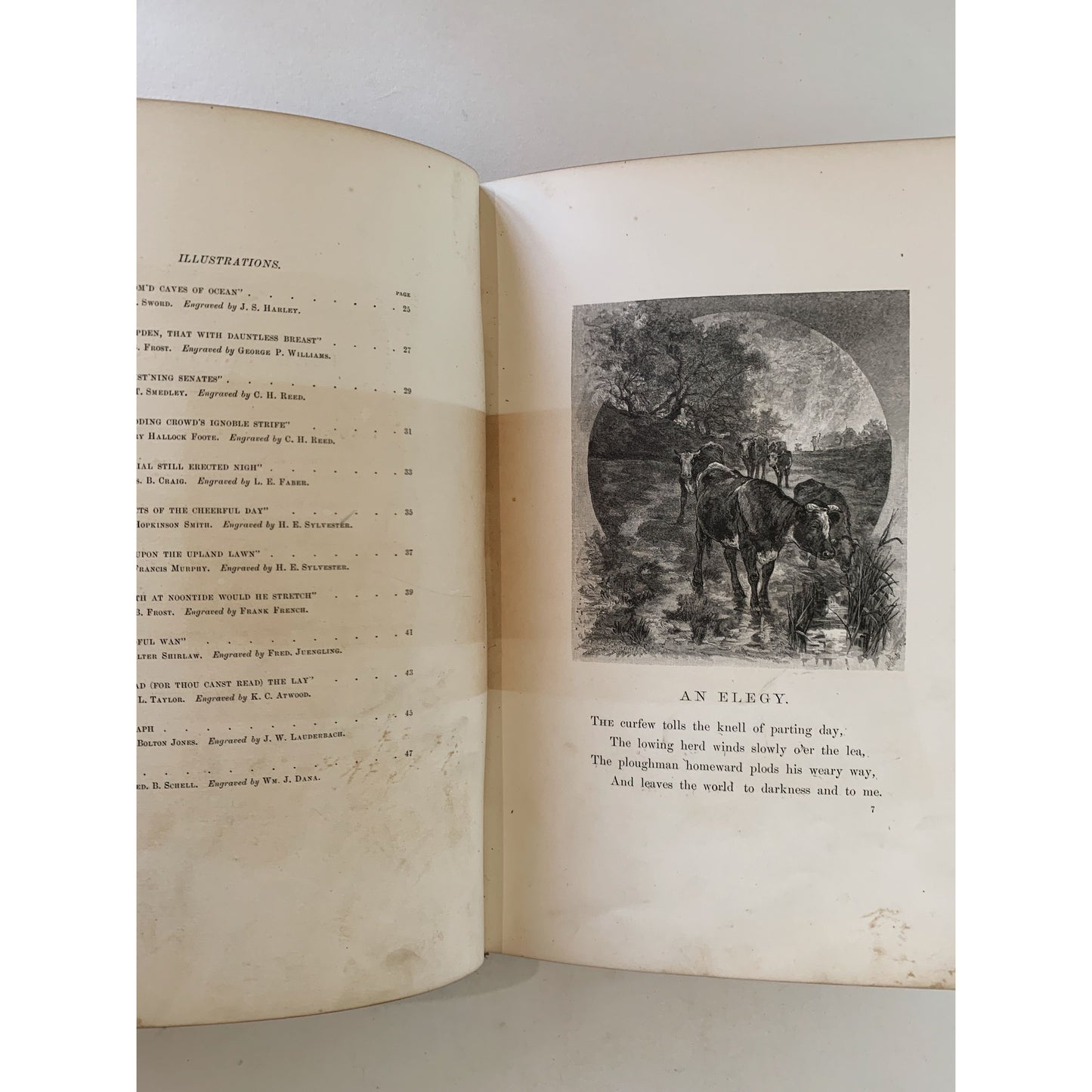 Gray's Elegy, Artist's Edition, An Elegy Written in a Country Churchyard, 1883