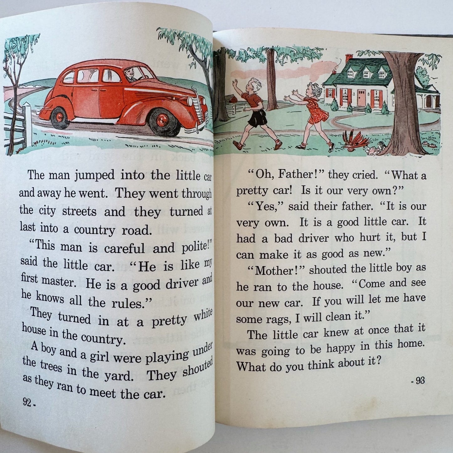 In Town and Country, Vintage Road to Safety School Book, 1938 - Pretty Old Books