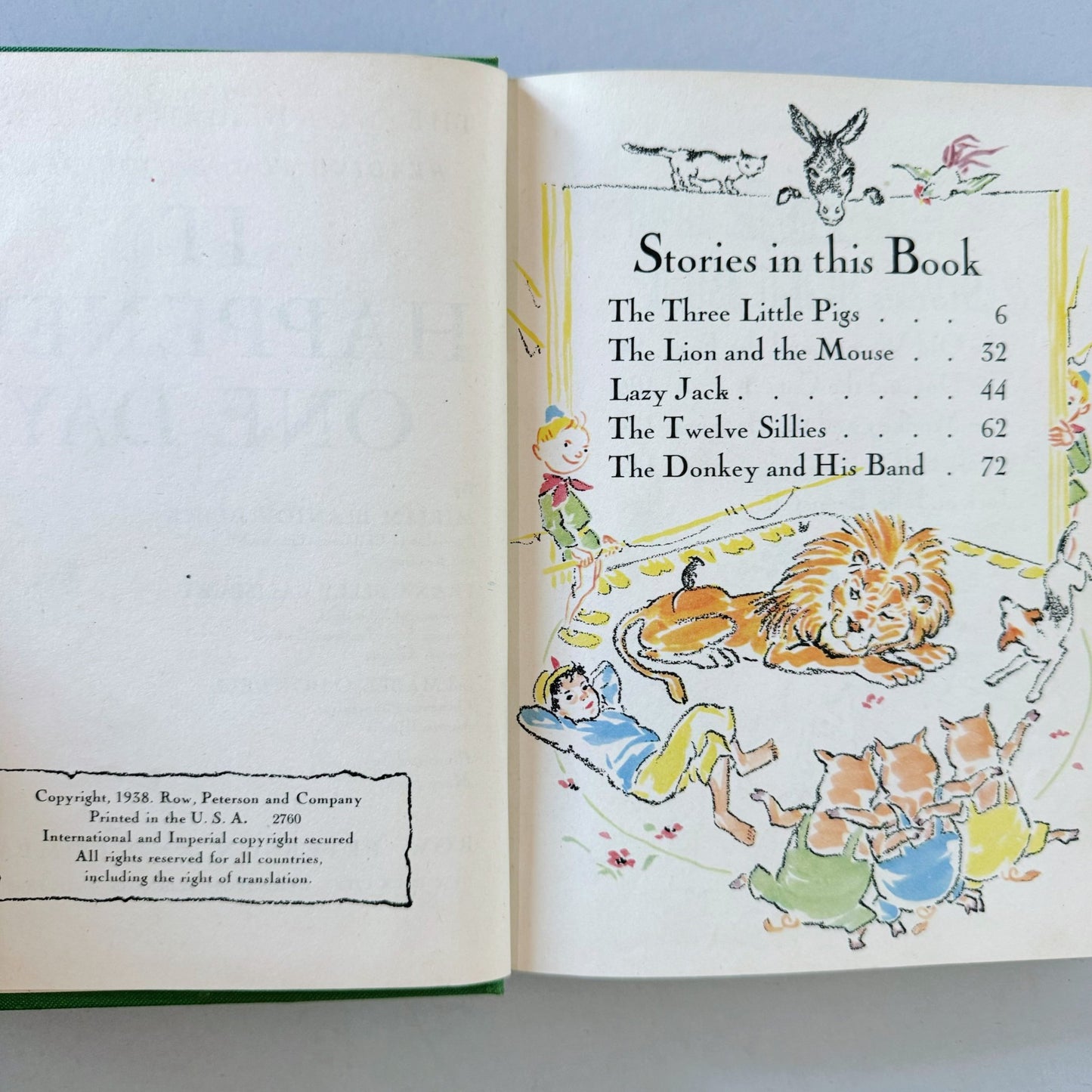 It Happened One Day, Vintage Mid - Century 1938 School Book - Pretty Old Books