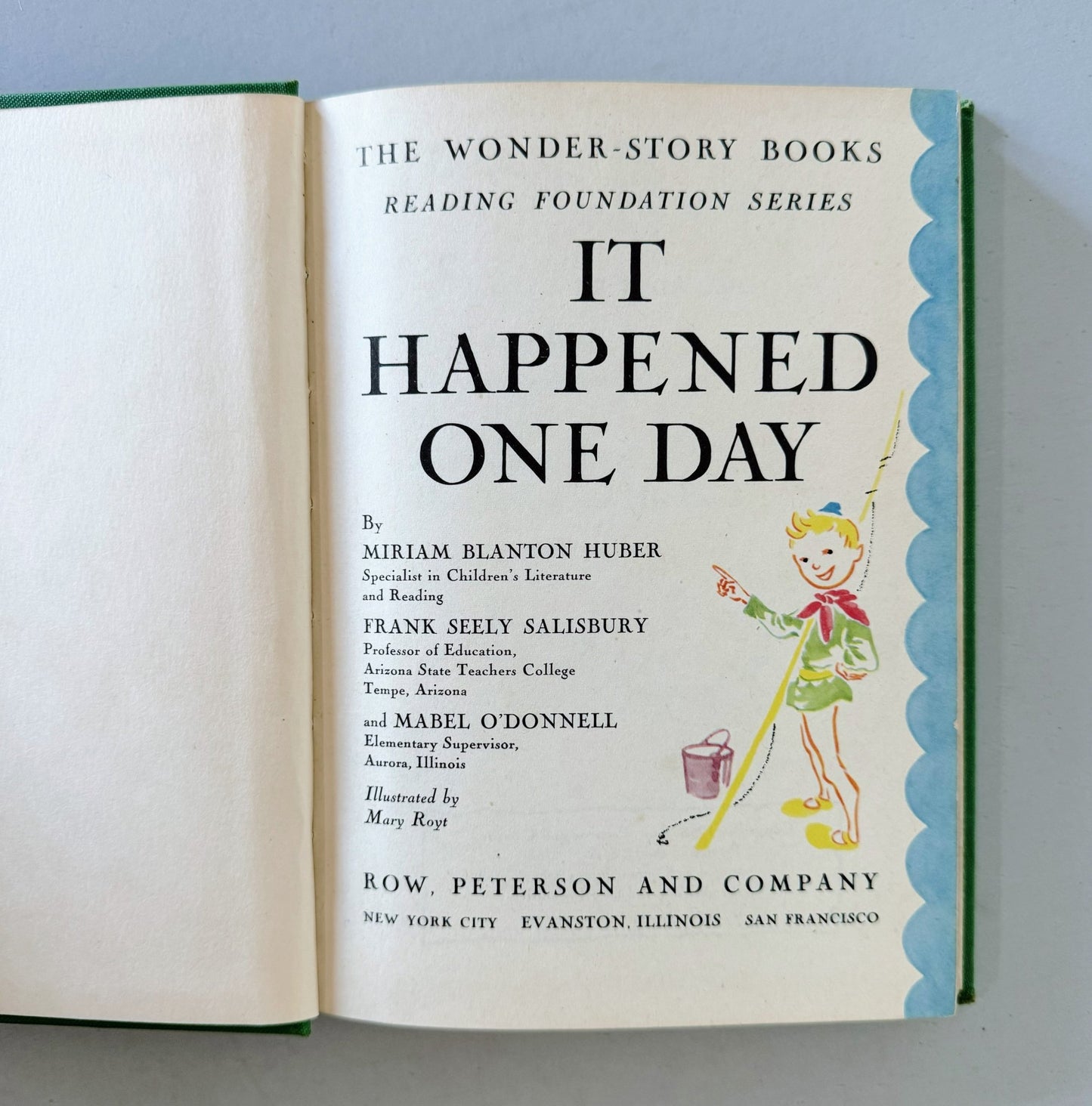 It Happened One Day, Vintage Mid - Century 1938 School Book - Pretty Old Books