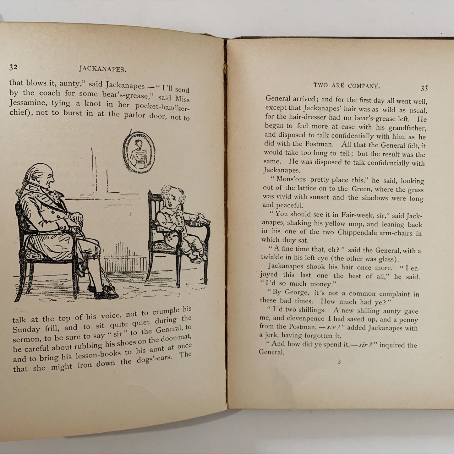 Jackanapes, Juliana Horatia Ewing, Rare, Randolph Caldecott, 1899, Hardcover - Pretty Old Books