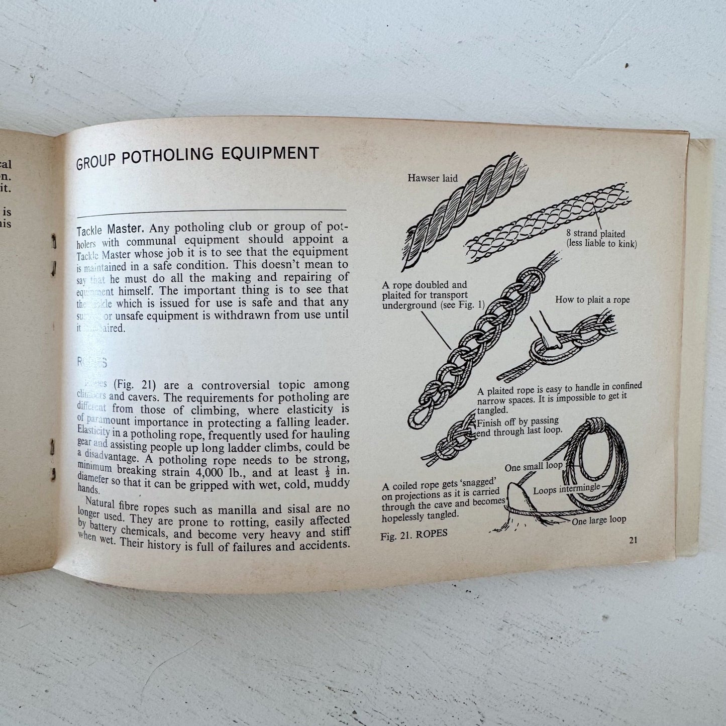 Know the Game - Potholing & Caving, 1967 U.K. How - To Book - Pretty Old Books
