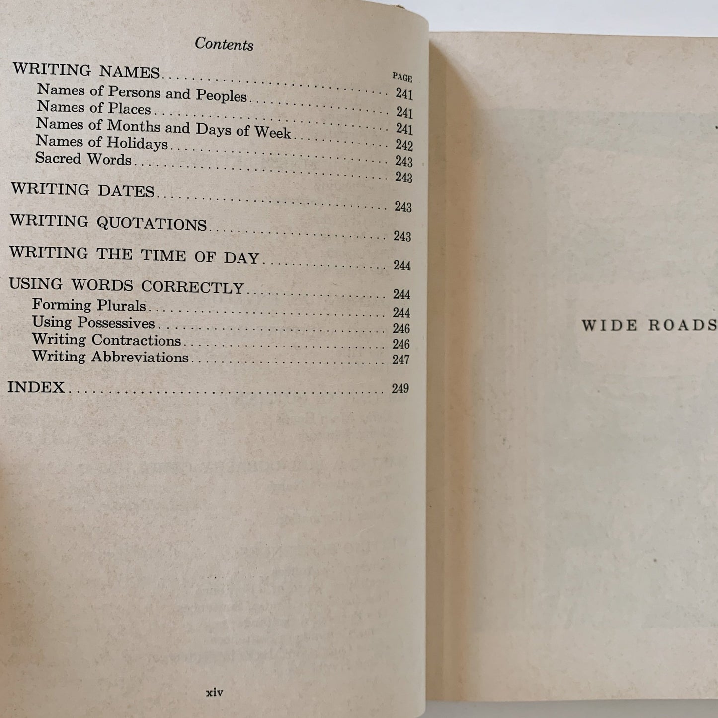 Language Journeys, Wide Roads, 1938 School Book - Pretty Old Books