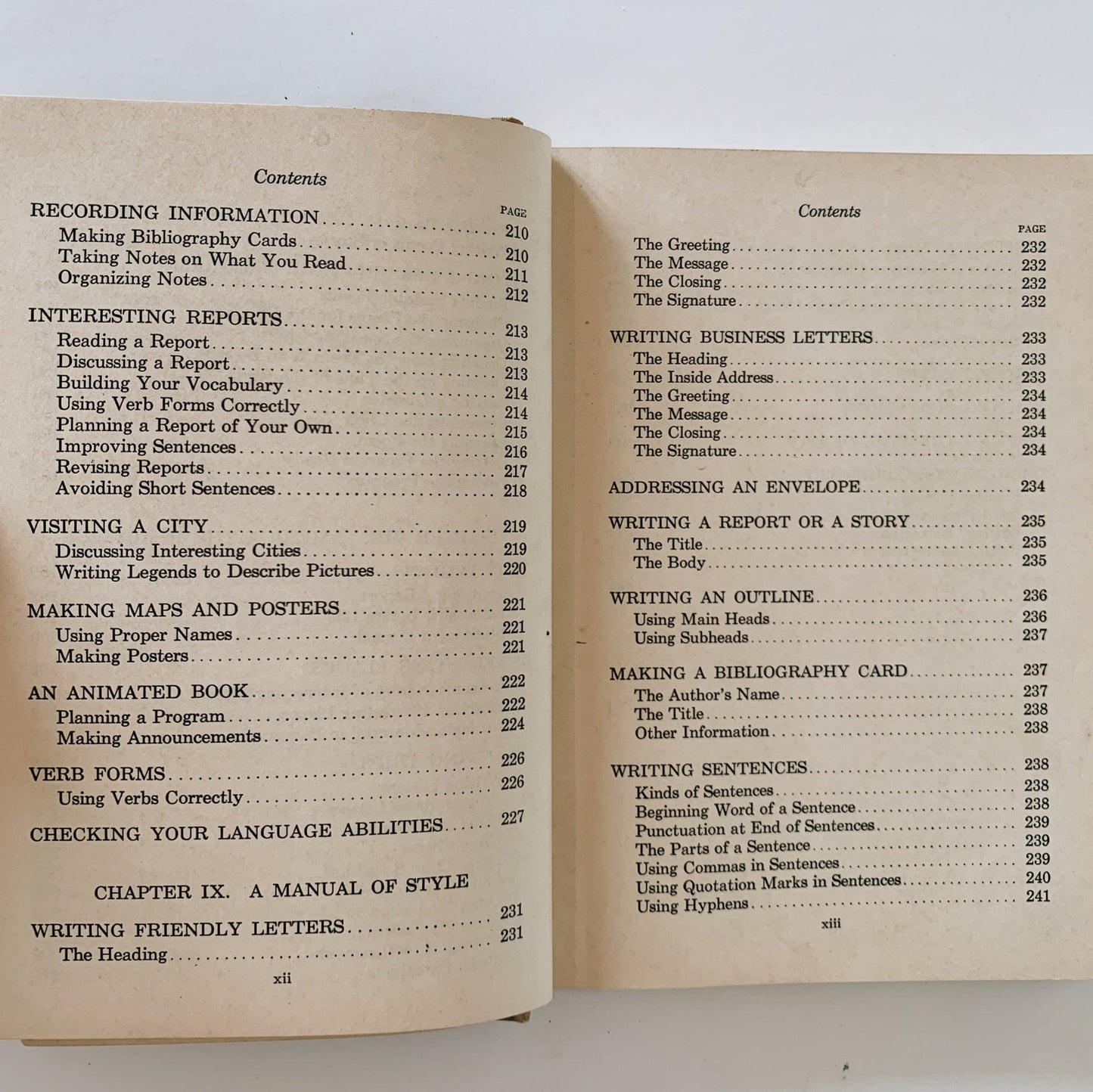 Language Journeys, Wide Roads, 1938 School Book - Pretty Old Books