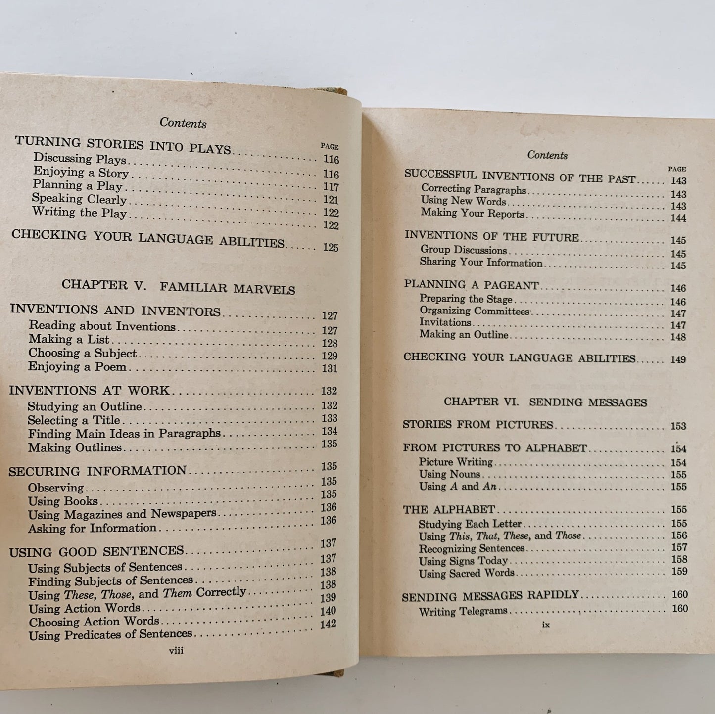 Language Journeys, Wide Roads, 1938 School Book - Pretty Old Books