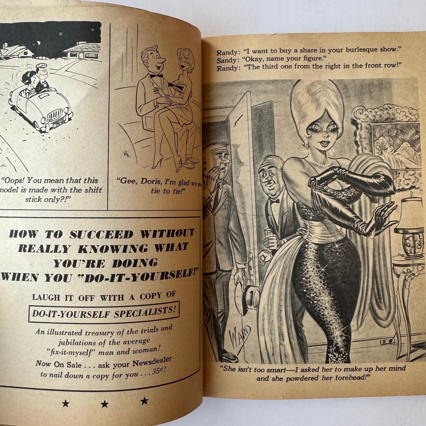 Laugh Riot: Pin - Up and Humor Men's Magazine, June 1962, Humor and Girlie Magazine - Pretty Old Books