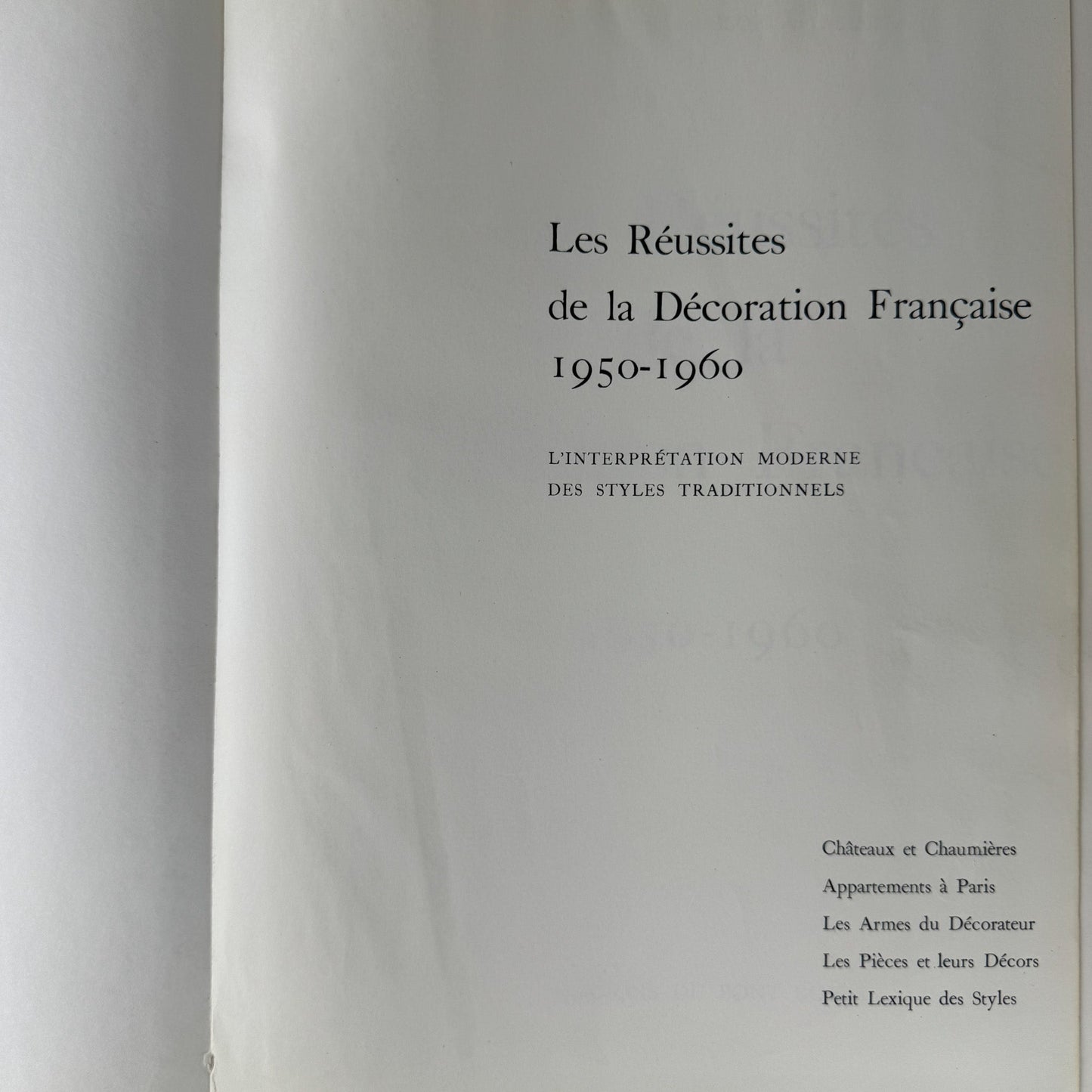 Les réussites de la décoration française 1950–1960, French Mid - Century Interior Design Coffee Table Book - Pretty Old Books