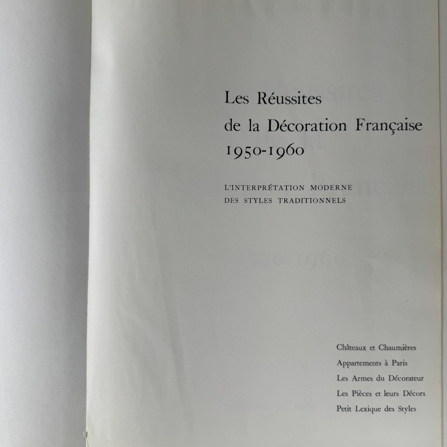 Les réussites de la décoration française 1950–1960, French Mid - Century Interior Design Coffee Table Book - Pretty Old Books