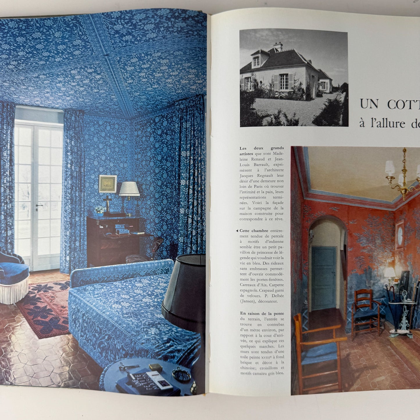 Les réussites de la décoration française 1950–1960, French Mid - Century Interior Design Coffee Table Book - Pretty Old Books