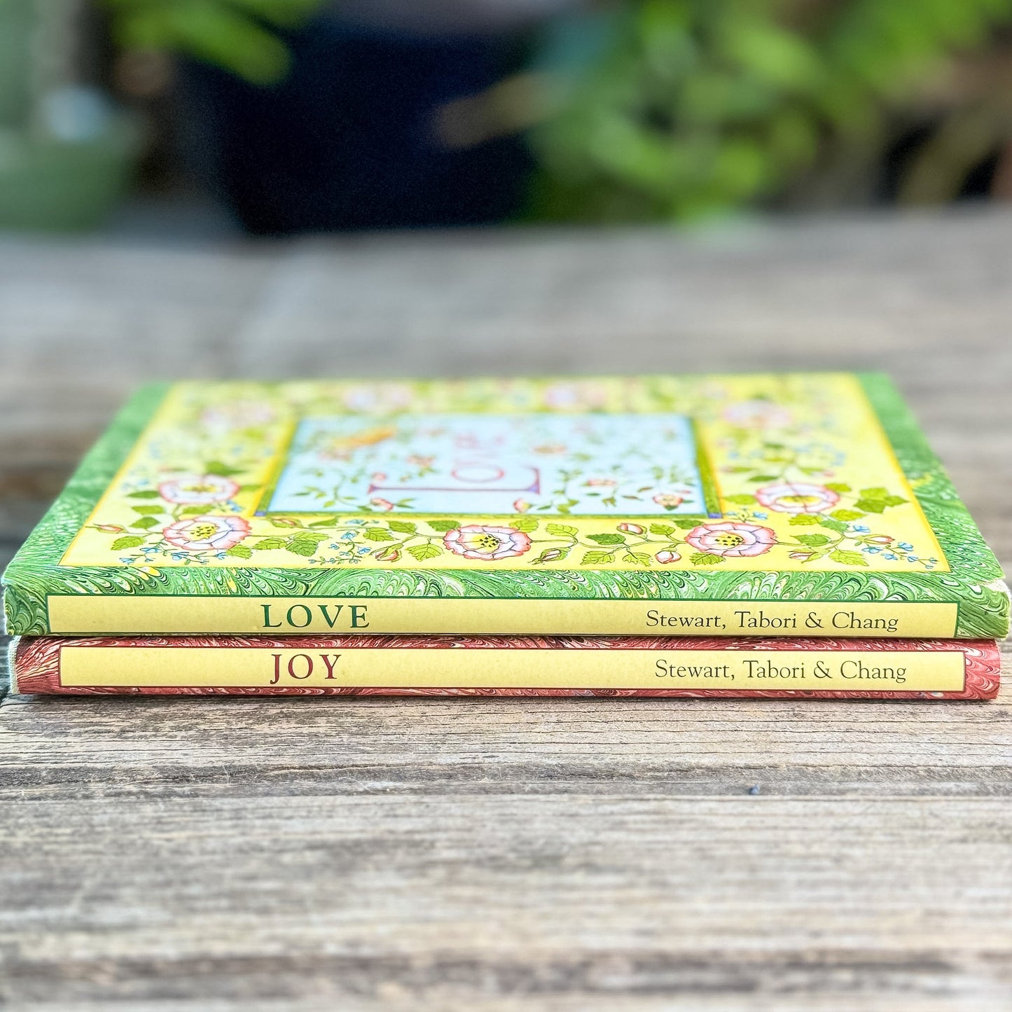 Love and Joy, Judy Pelikan, 1994, Set of Two Illustrated Quotation Books - Pretty Old Books