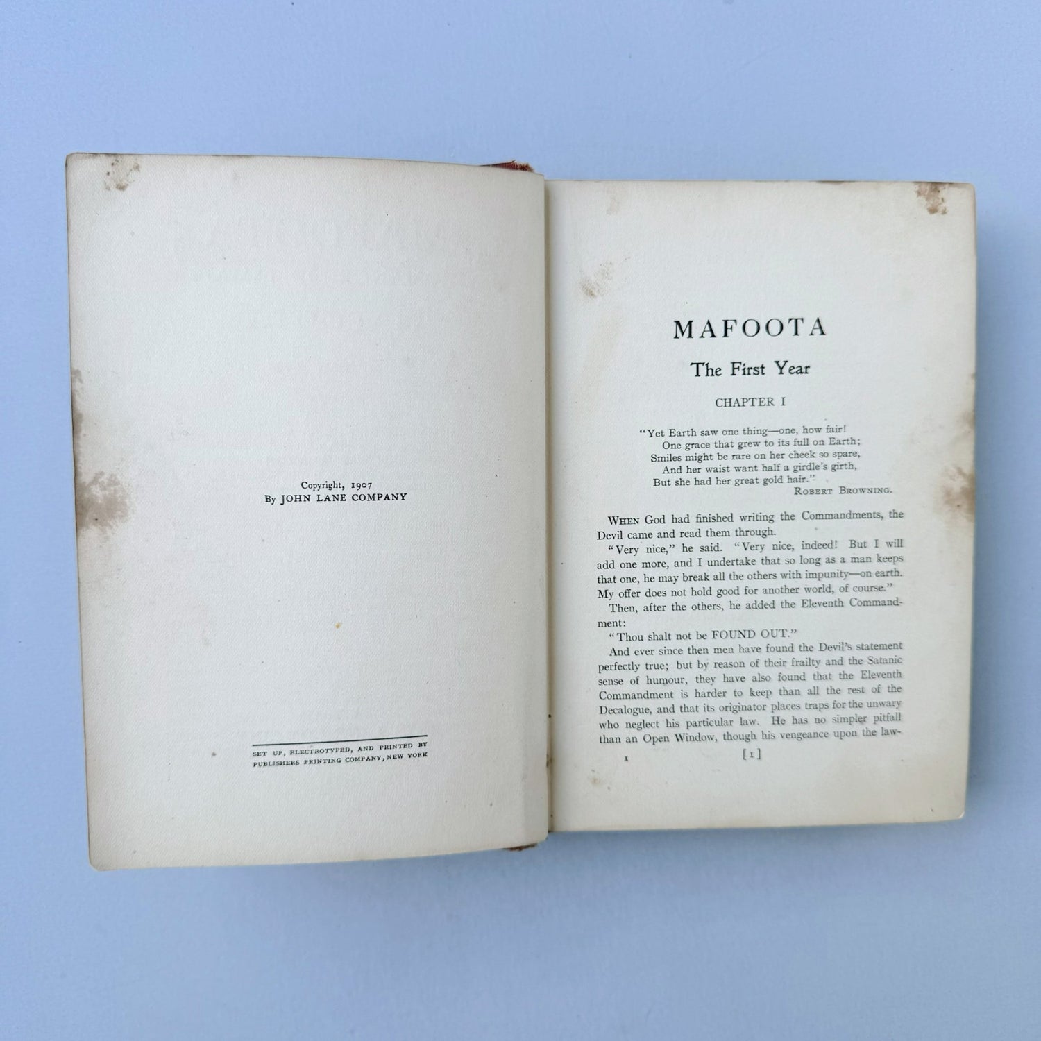 Mafoota - A Romance of Jamaica, Dolf Wyllarde, 1907 - Pretty Old Books
