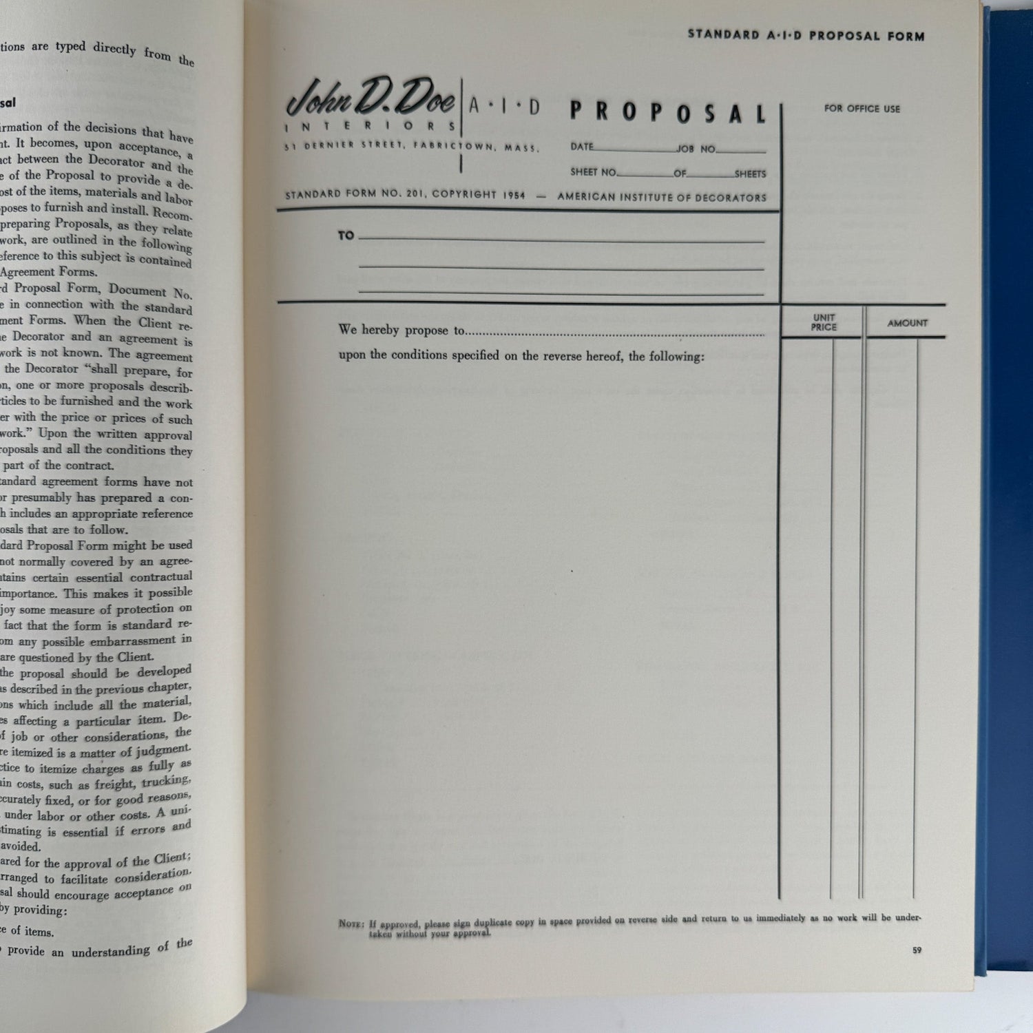 Manual of Professional Practice, American Institute of Decorators, 1955 - Pretty Old Books