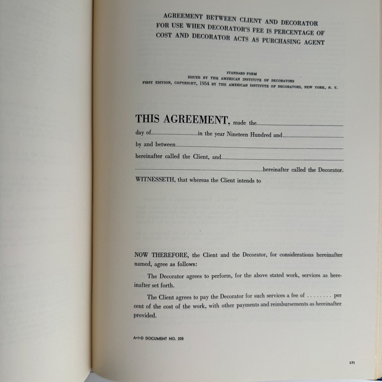Manual of Professional Practice, American Institute of Decorators, 1955 - Pretty Old Books