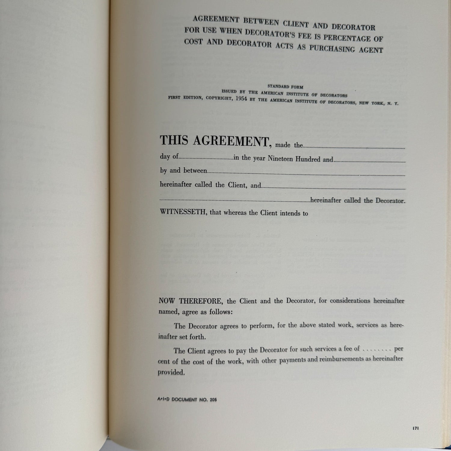 Manual of Professional Practice, American Institute of Decorators, 1955 - Pretty Old Books