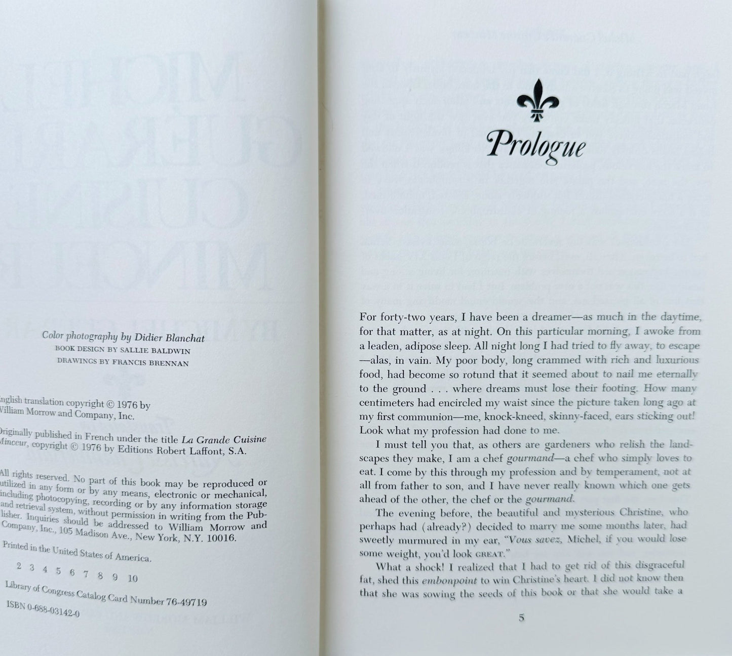 Michel Guerard's Cuisine Minceur, The Cuisine of Slimness, 1976 Hardcover - Pretty Old Books