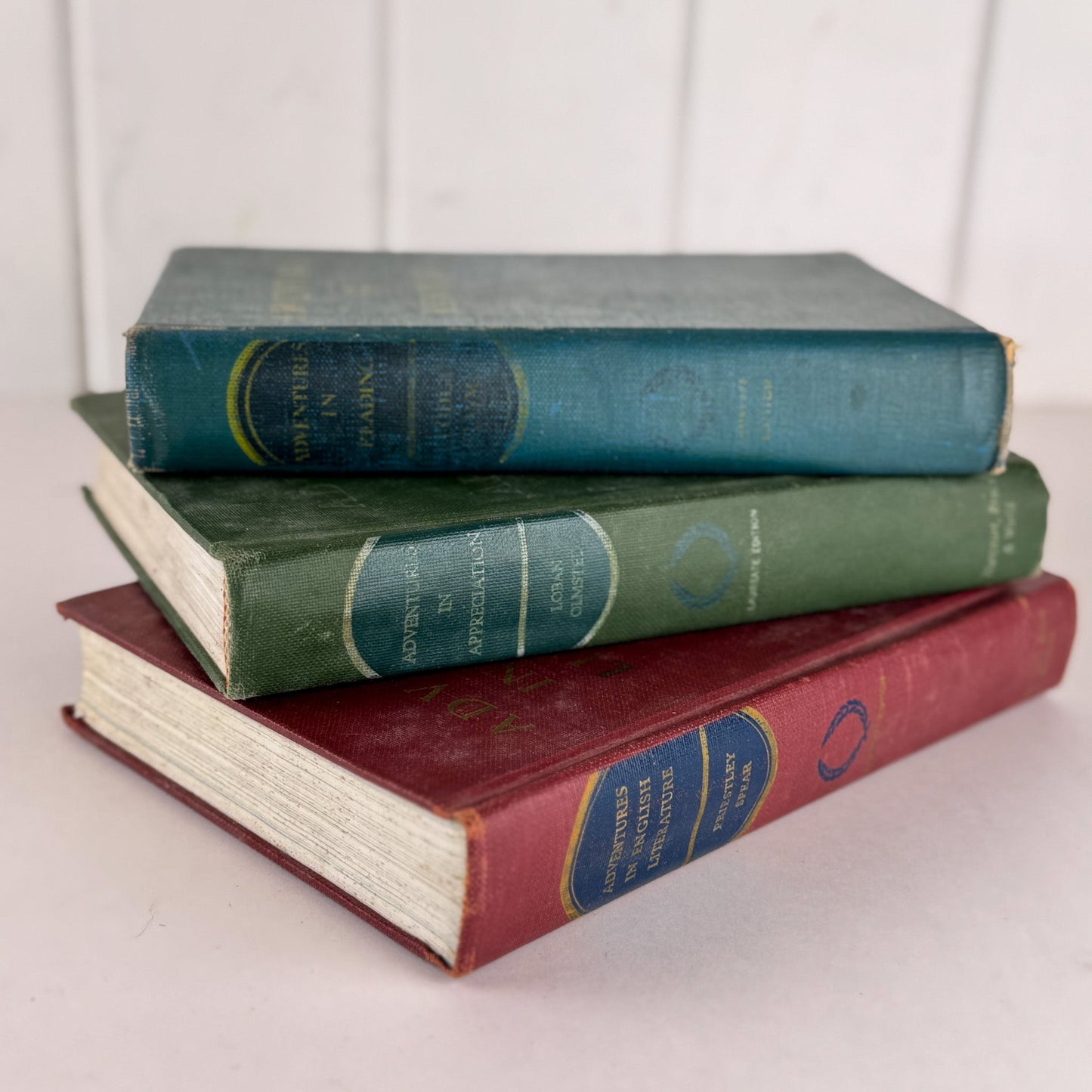 Mid Century English School Book Set, Laureate Editions, Adventures in English - Pretty Old Books