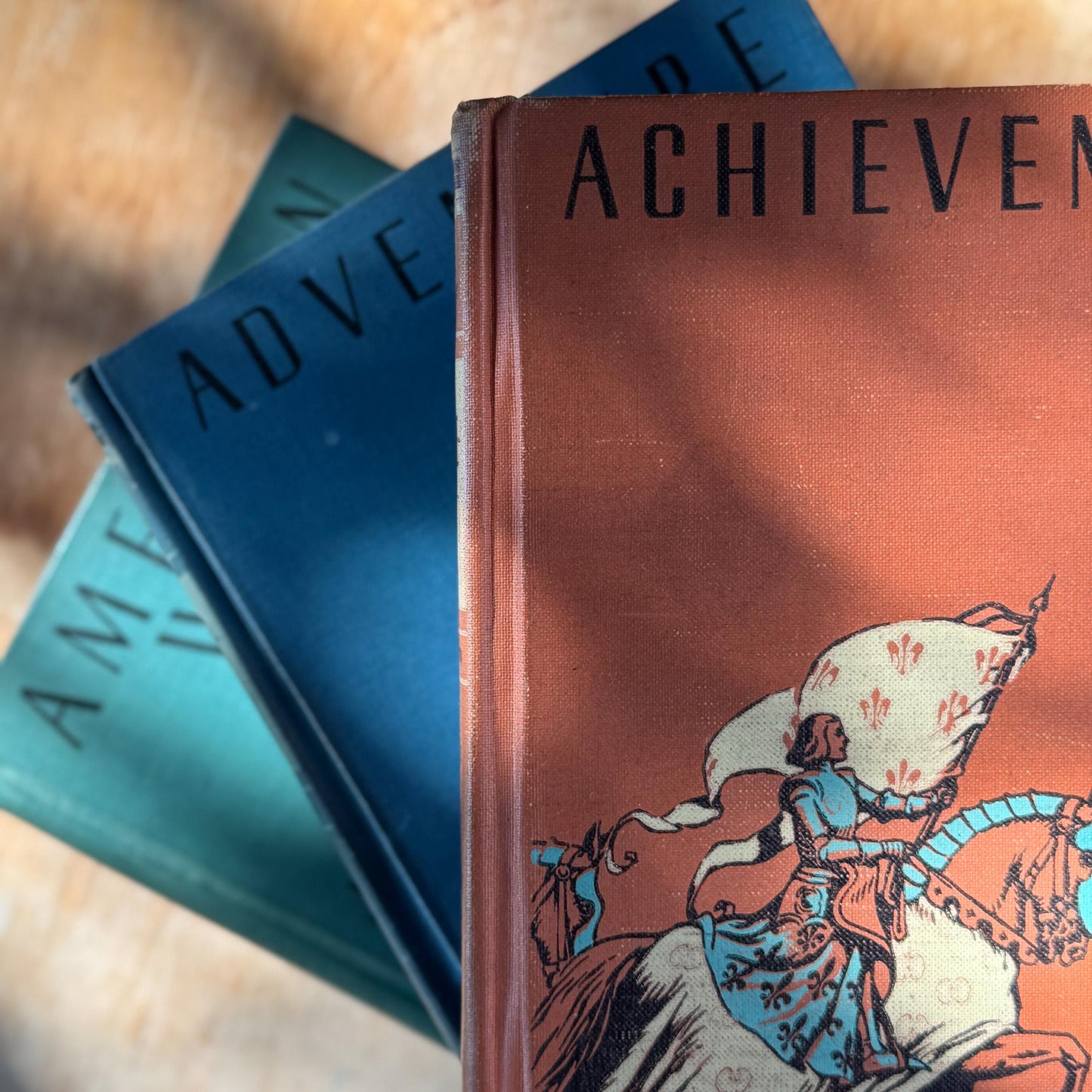 Mid Century Good Reading School Book Bundle: Achievement, Adventure, American Writers - Pretty Old Books