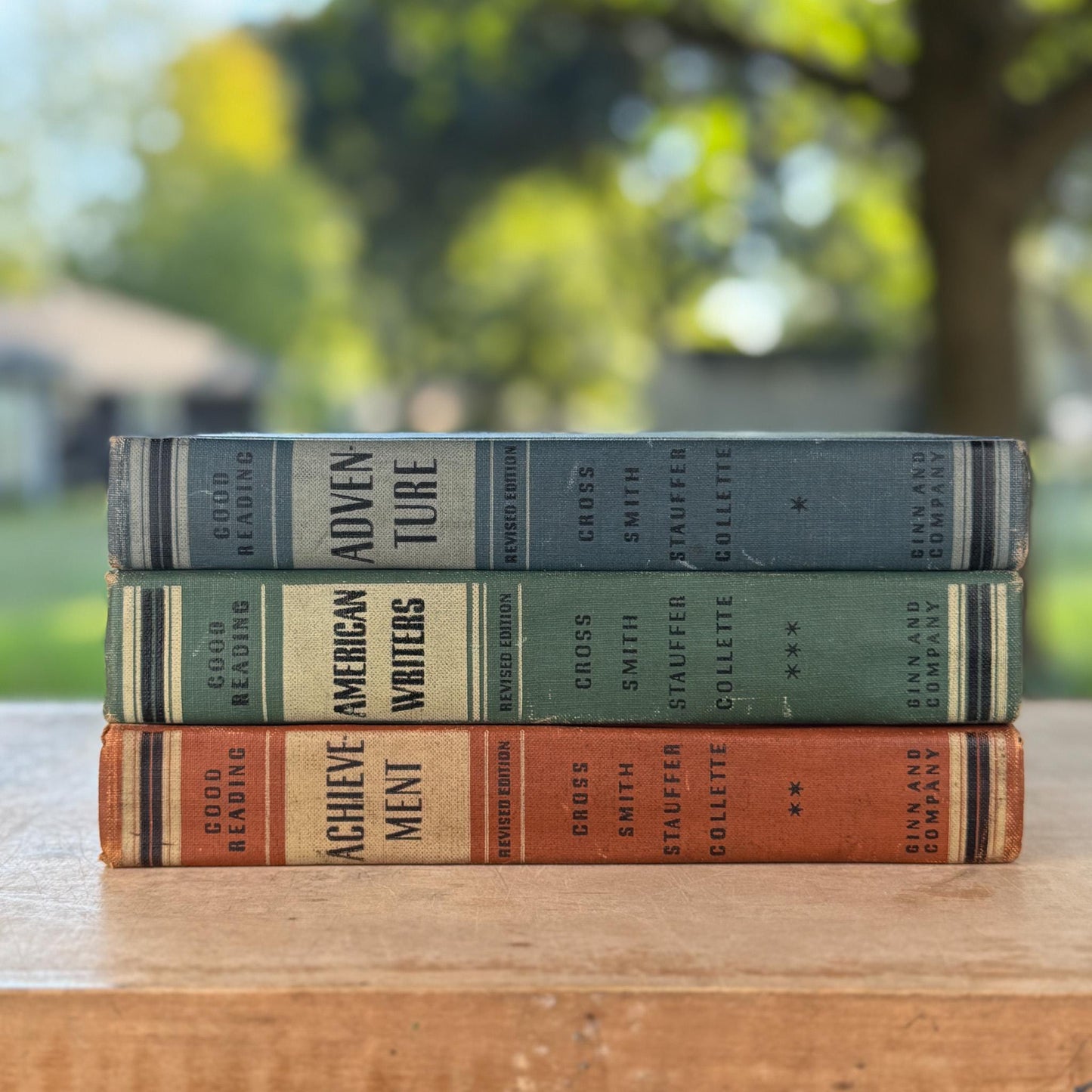 Mid Century Good Reading School Book Bundle: Achievement, Adventure, American Writers - Pretty Old Books