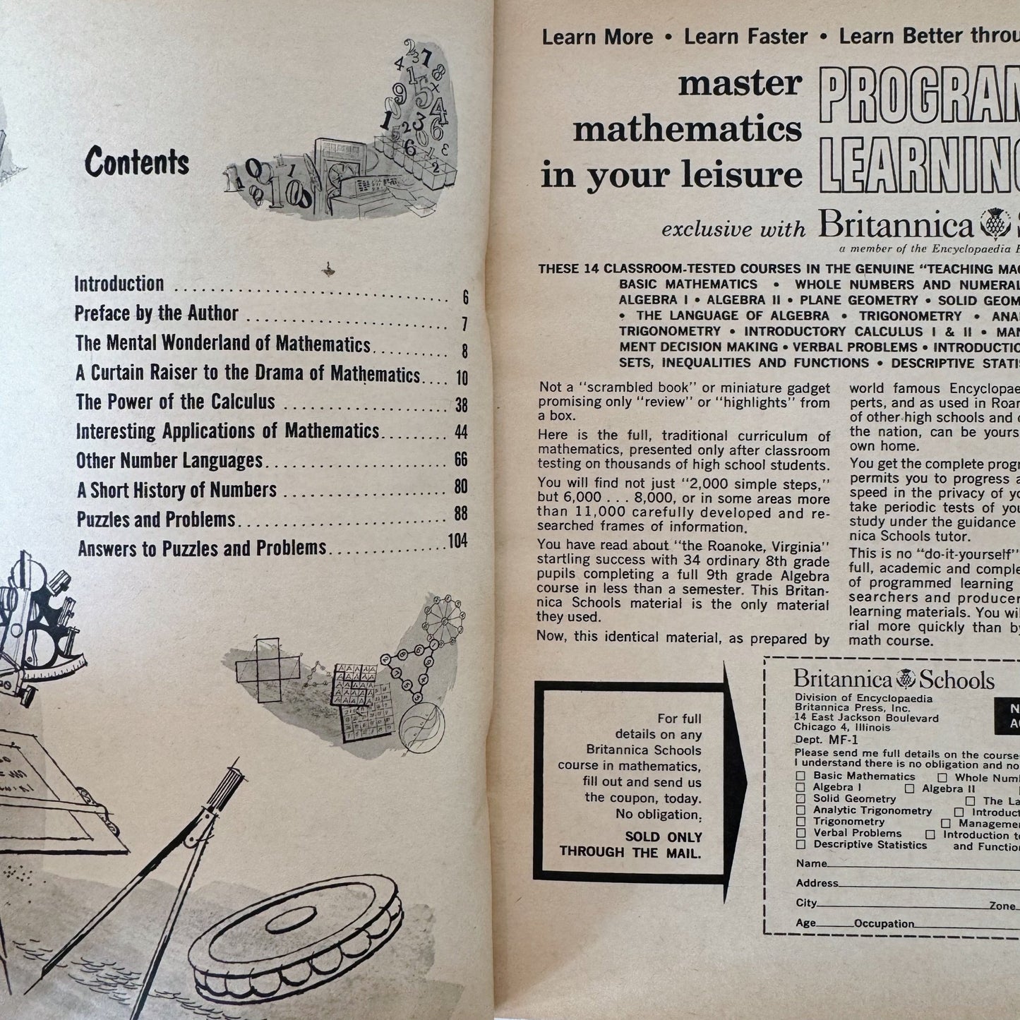 More Fun With Mathematics, 1963 Game and Puzzle Book, Jerome S. Meyer - Pretty Old Books