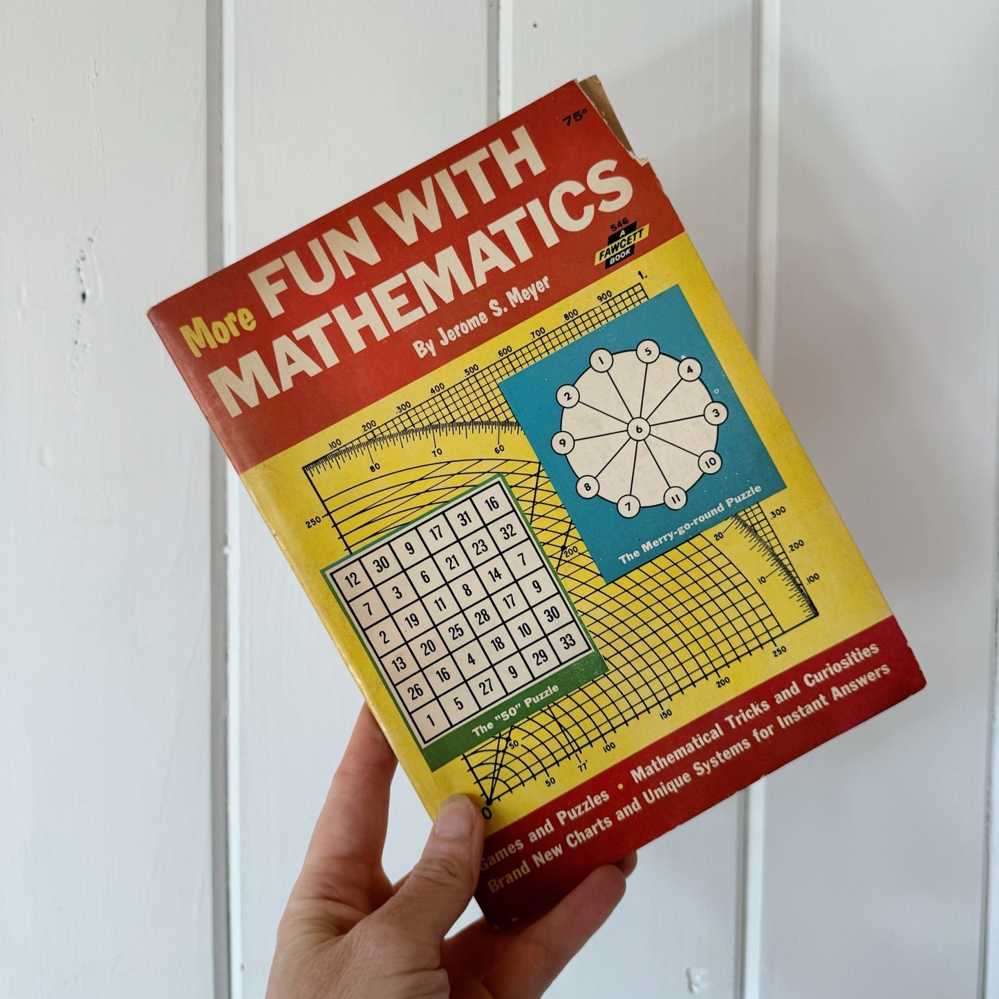 More Fun With Mathematics, 1963 Game and Puzzle Book, Jerome S. Meyer - Pretty Old Books