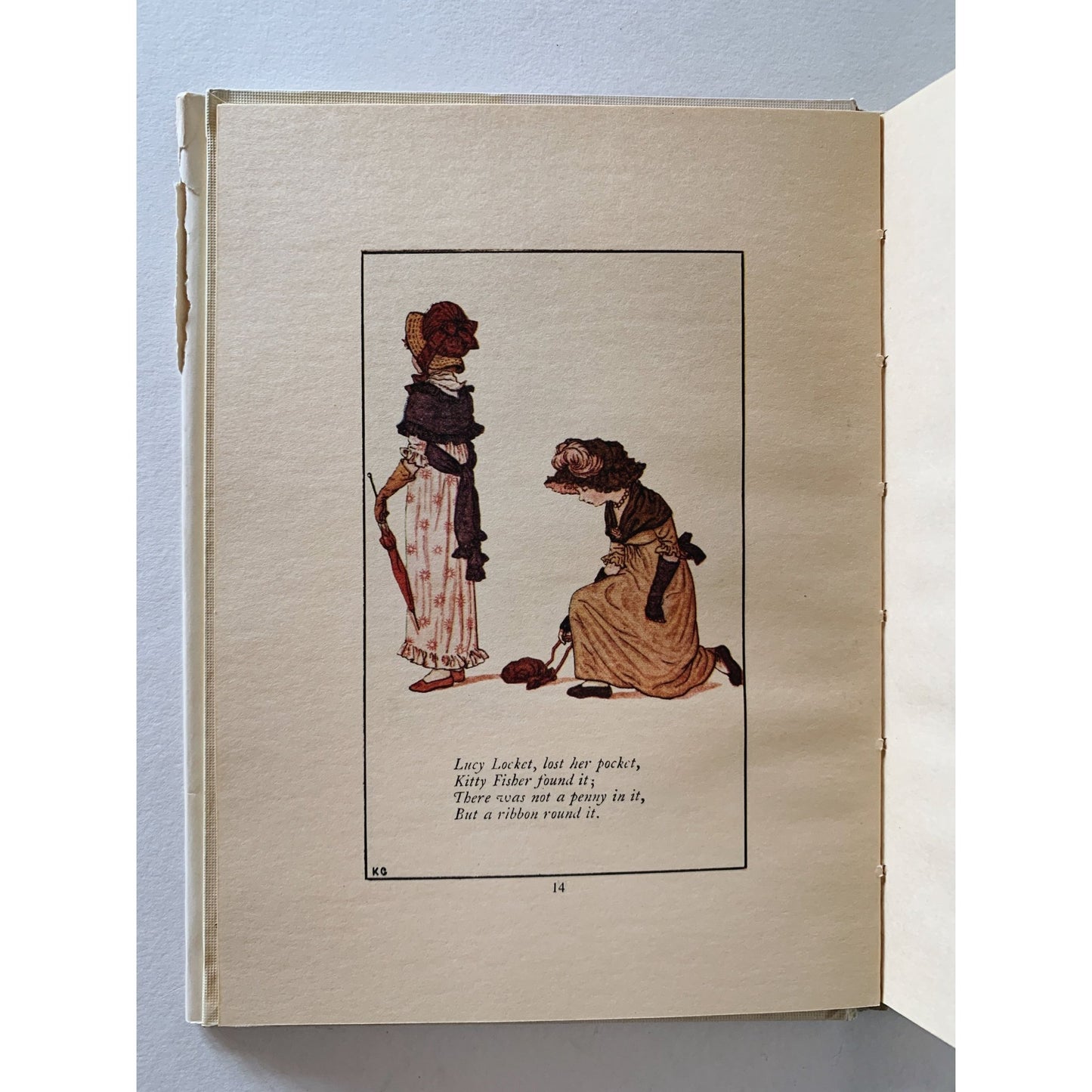 Mother Goose, Kate Greenaway, Hardcover Children's Book - Pretty Old Books