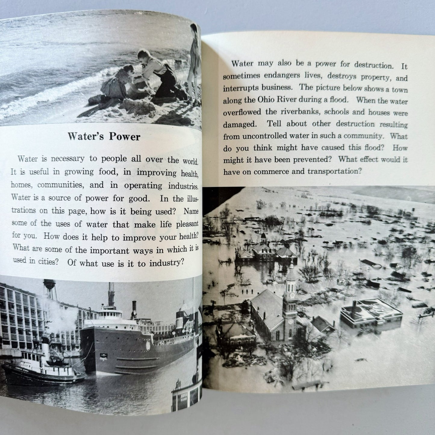 Moving Ahead, Vintage Mid - Century 1945 School Book, Easy Growth in Reading Series - Pretty Old Books