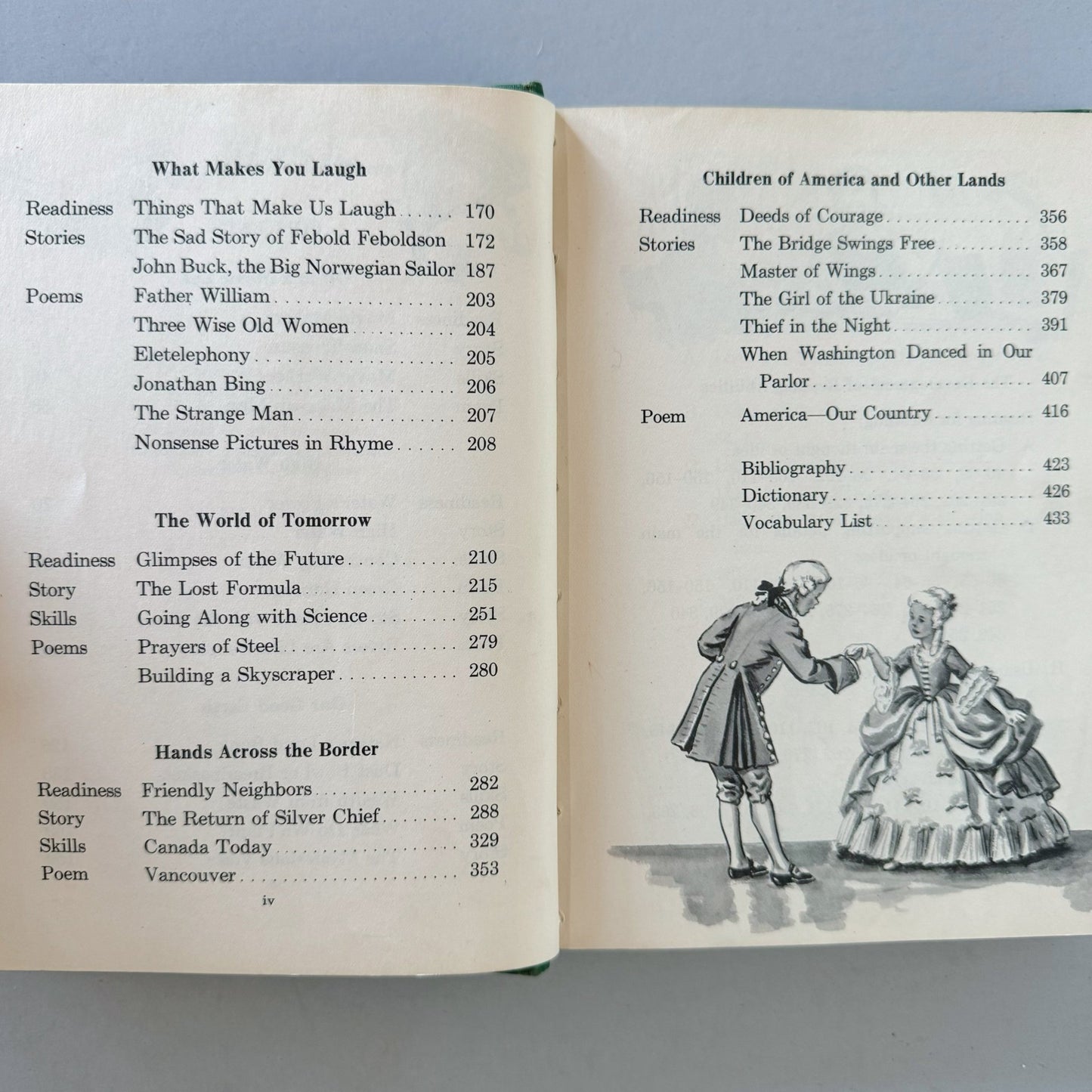Moving Ahead, Vintage Mid - Century 1945 School Book, Easy Growth in Reading Series - Pretty Old Books