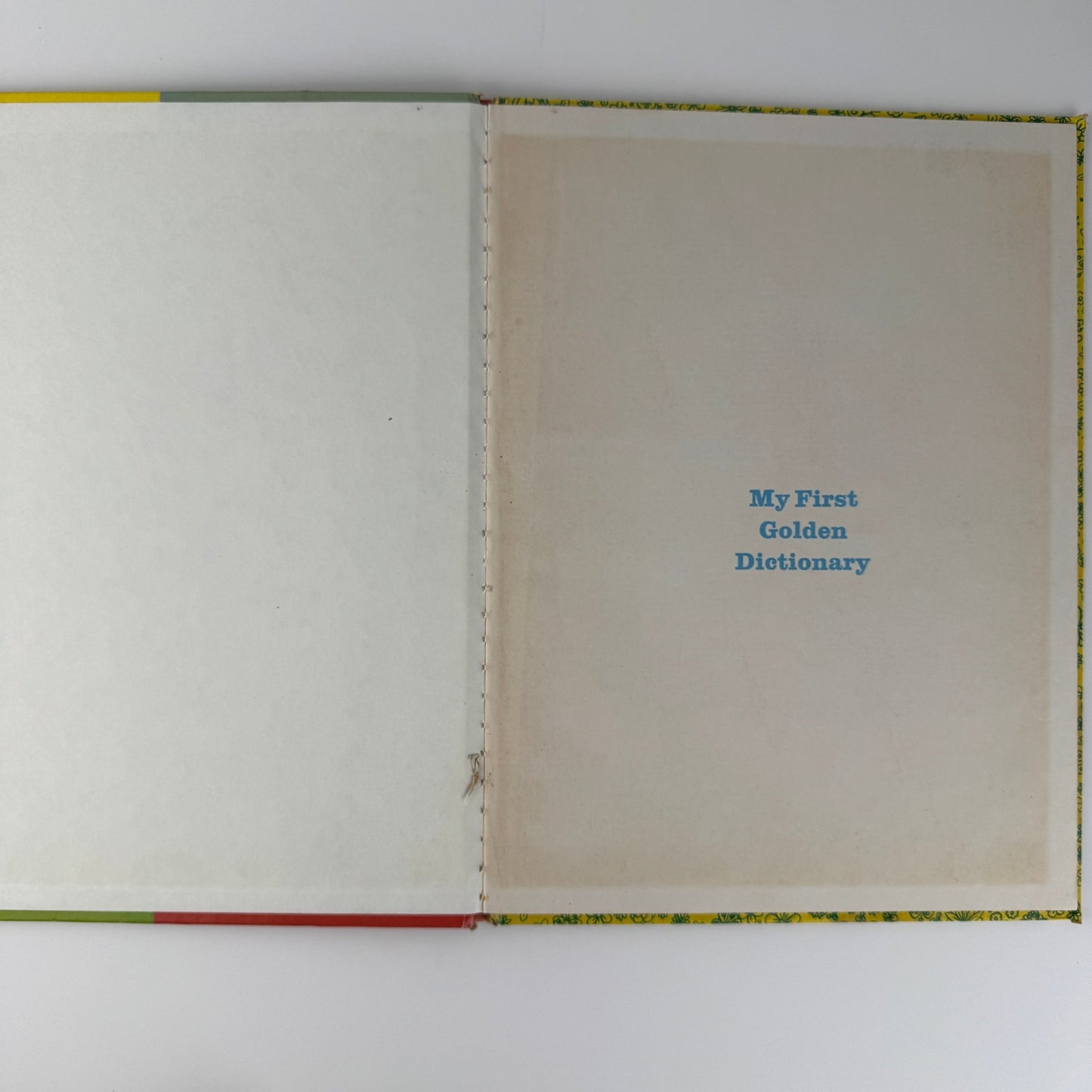 My First Golden Dictionary, Illustrated Oversized 1978 Hardcover Children's Boook - Pretty Old Books