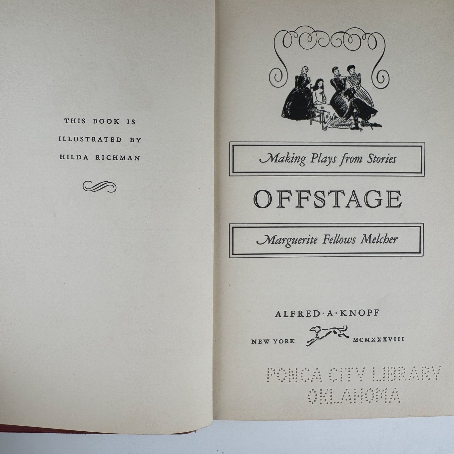 Offstage: Making Plays From Stories, Marguerite F Melcher, 1938 - Pretty Old Books