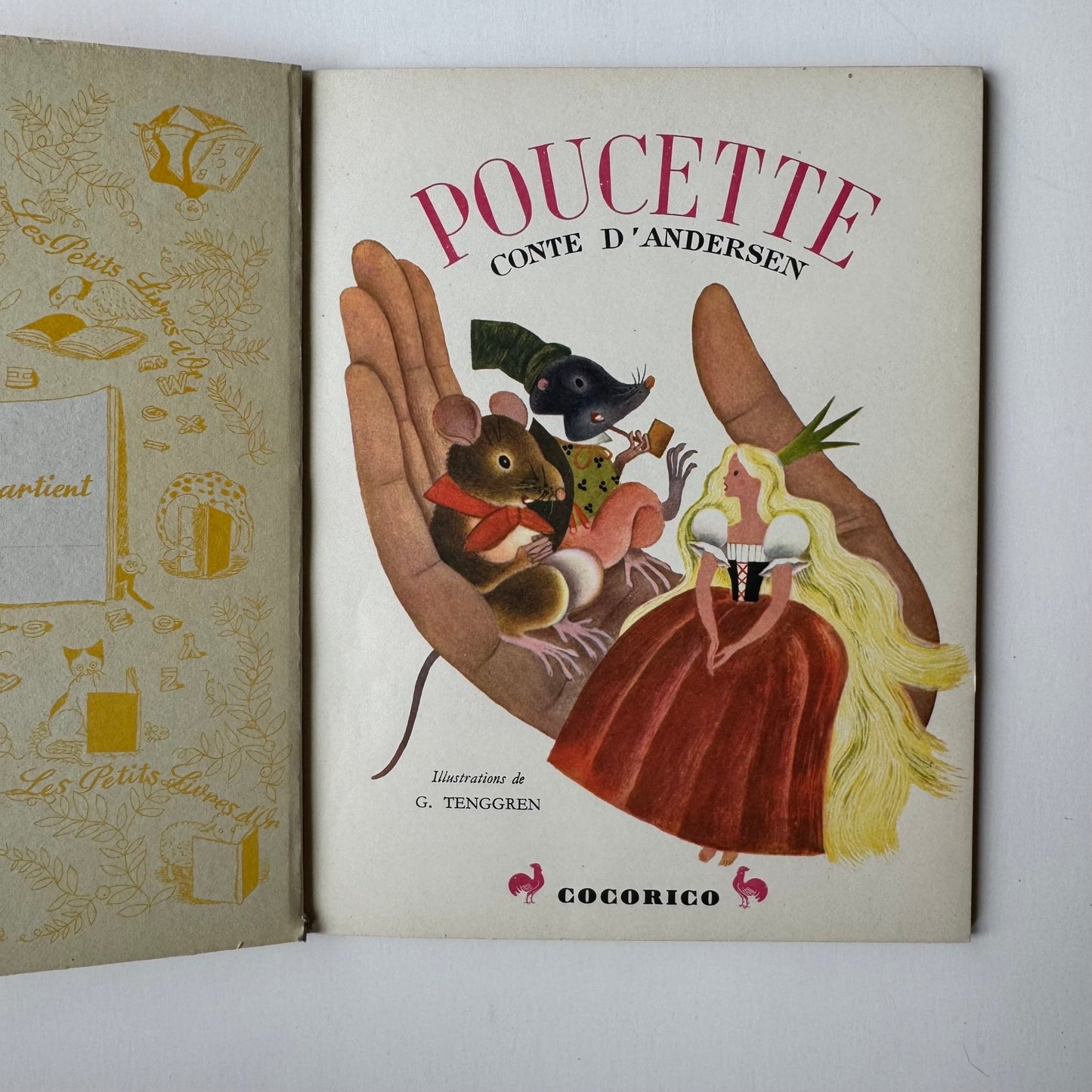 Poucette, Conte D'Andersen, A Little Golden Book, 1953 French Edition - Pretty Old Books