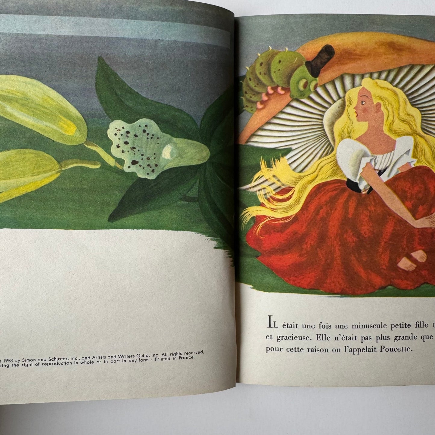 Poucette, Conte D'Andersen, A Little Golden Book, 1953 French Edition - Pretty Old Books