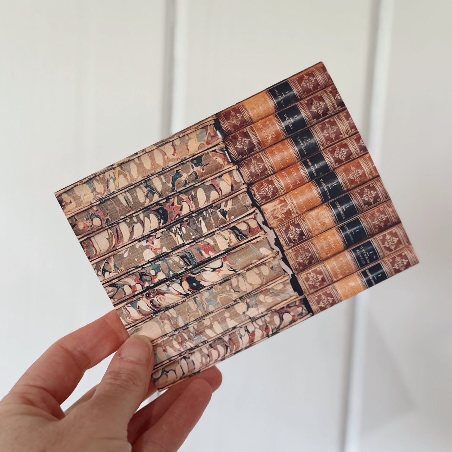 Pretty Old Books Folded Note Cards, 4 x 6 Cards with Envelopes - Pretty Old Books