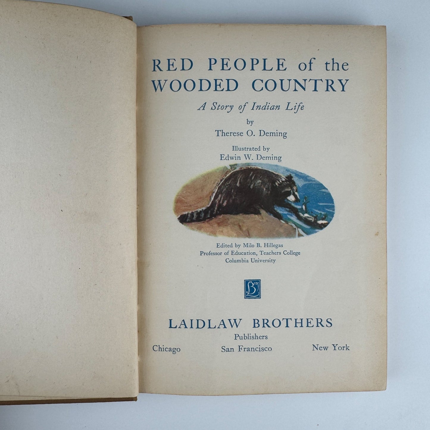 Red People of the Wooded Country, 1932, Deming, Indian Life Series - Pretty Old Books
