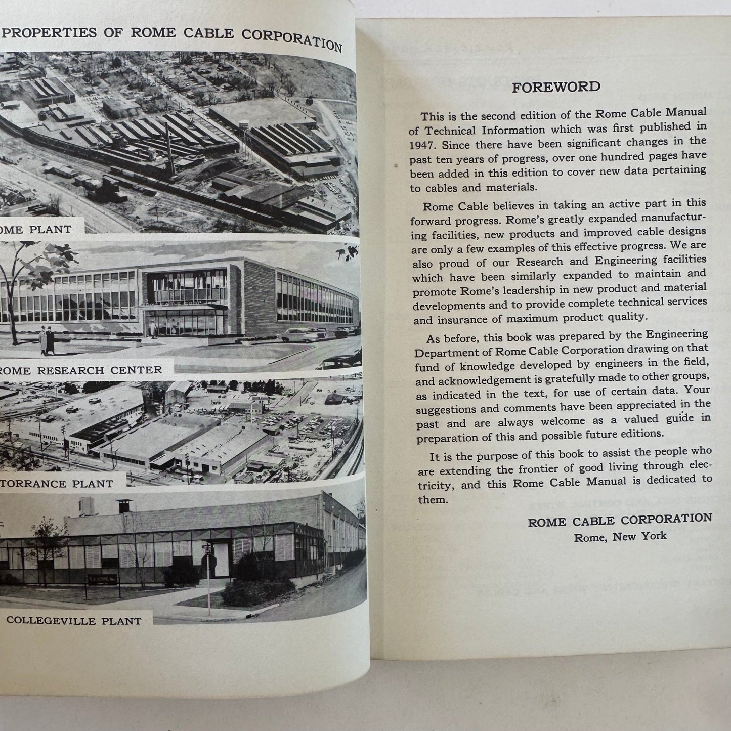 Rome Cable Manual of Technical Information, 2nd Edition, 1957 Illustrated - Pretty Old Books