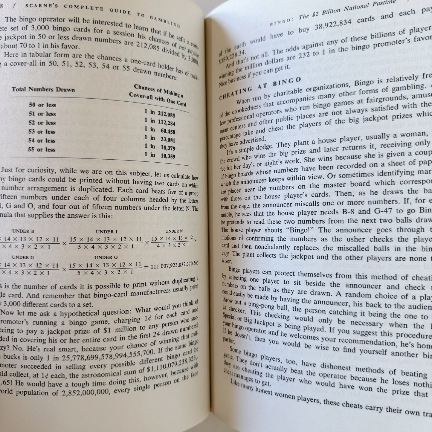 Scarne's Complete Guide To Gambling, 1961 Hardcover - Pretty Old Books