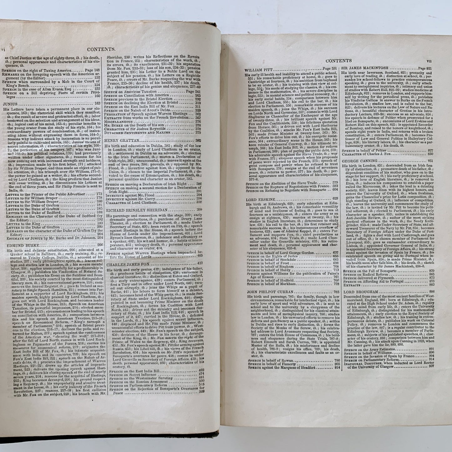 Select British Eloquence, Edmund Burke, Walpole, Lord Erskine, 1853 Hardcover - Pretty Old Books
