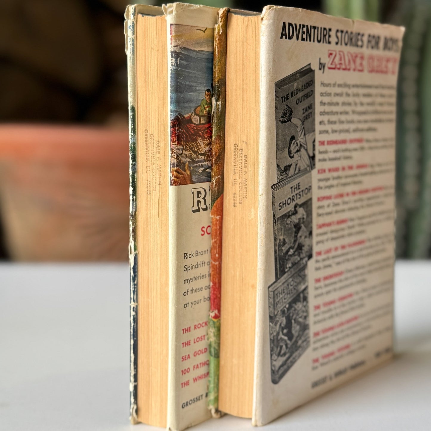 Set of 2 Hardy Boys Books, 1927, Tower Treasure and House on the Cliff, Dust Jackets - Pretty Old Books