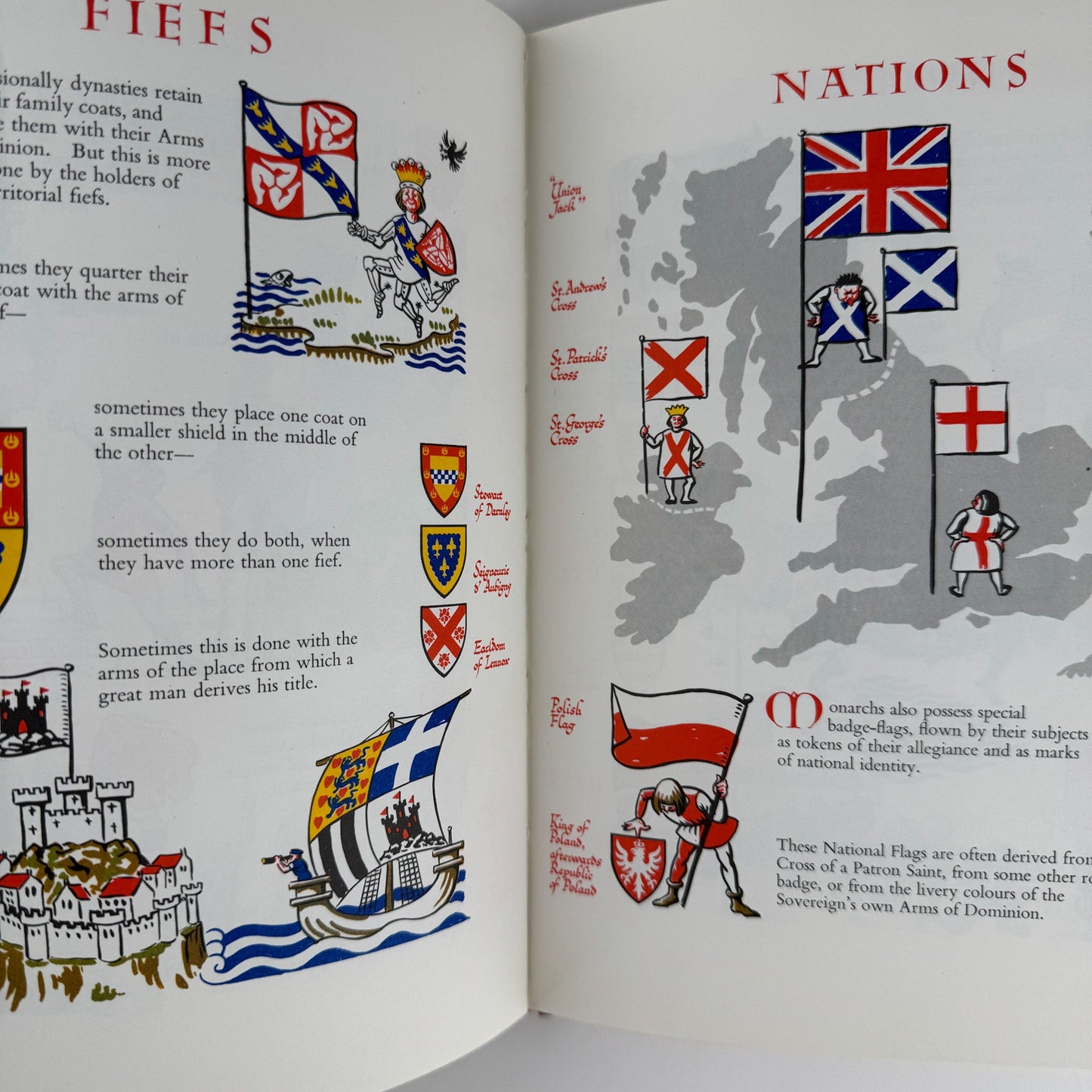 Simple Heraldry Cheerfully Illustrated, 1971 Illustrated British History - Pretty Old Books