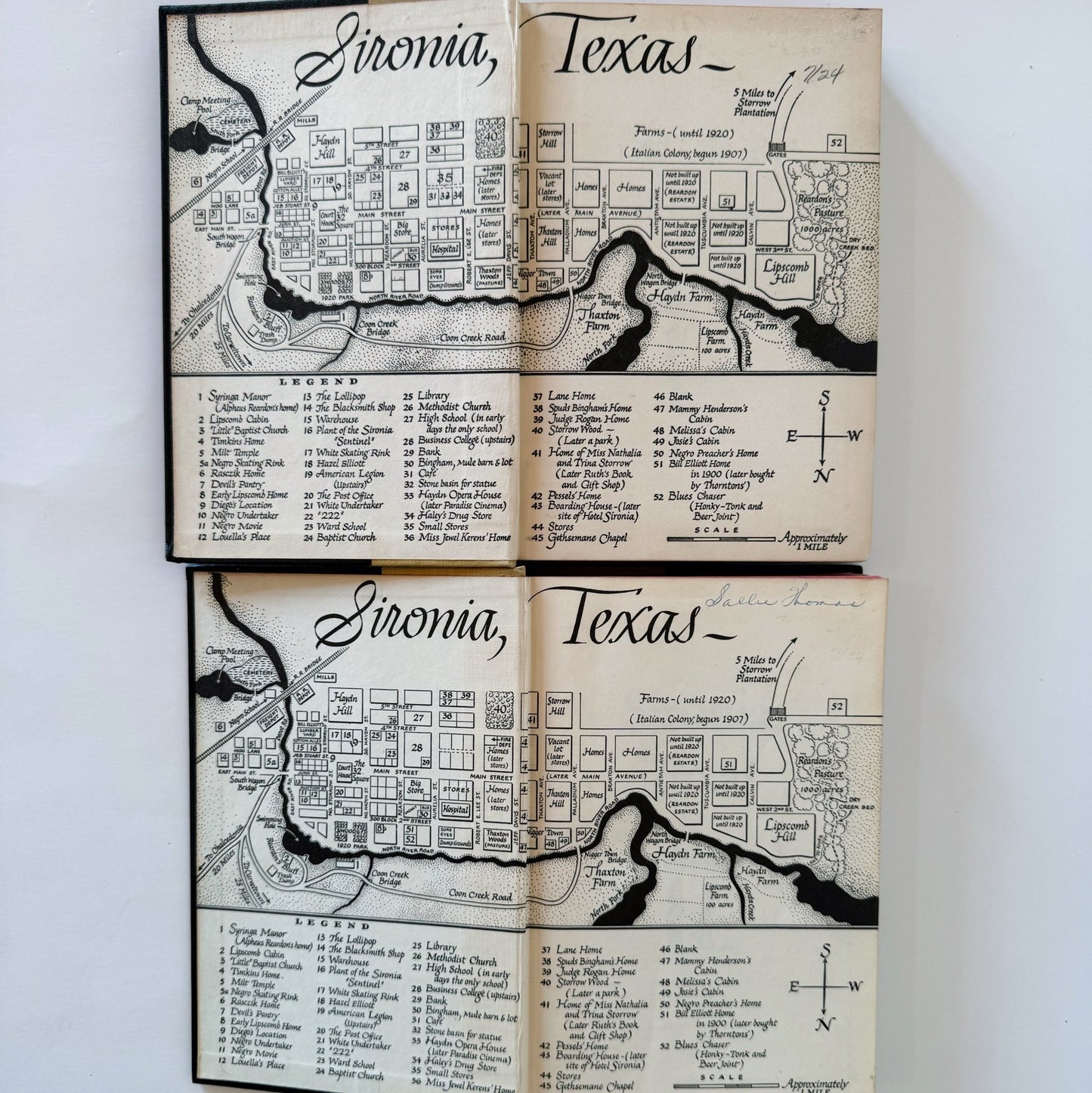 Sironia, Texas, Two - Volume Set, Madison Cooper, 1952 - Pretty Old Books