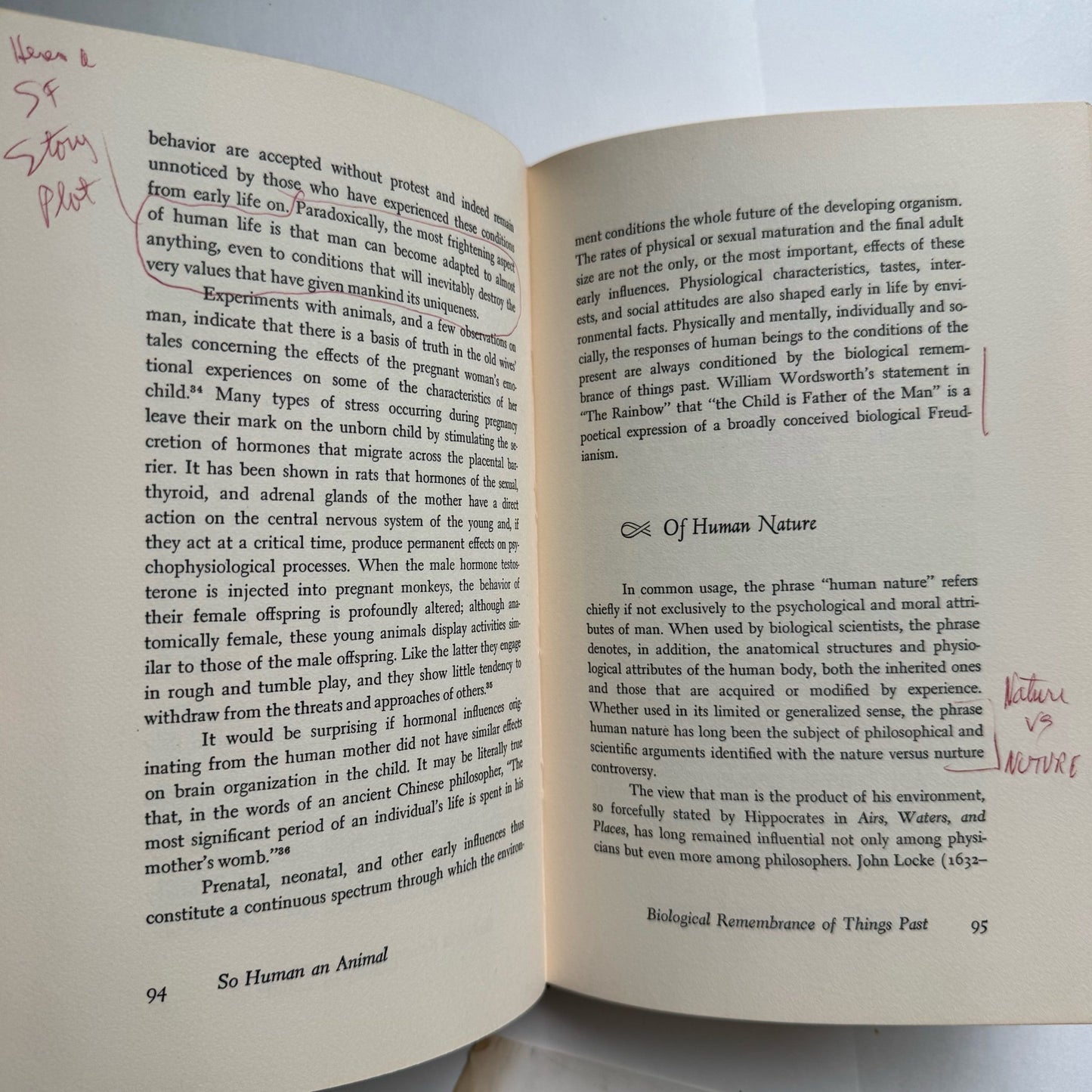 So Human An Animal, Rene Dubos, 1968, Pulitzer Prize, Hardcover - Pretty Old Books