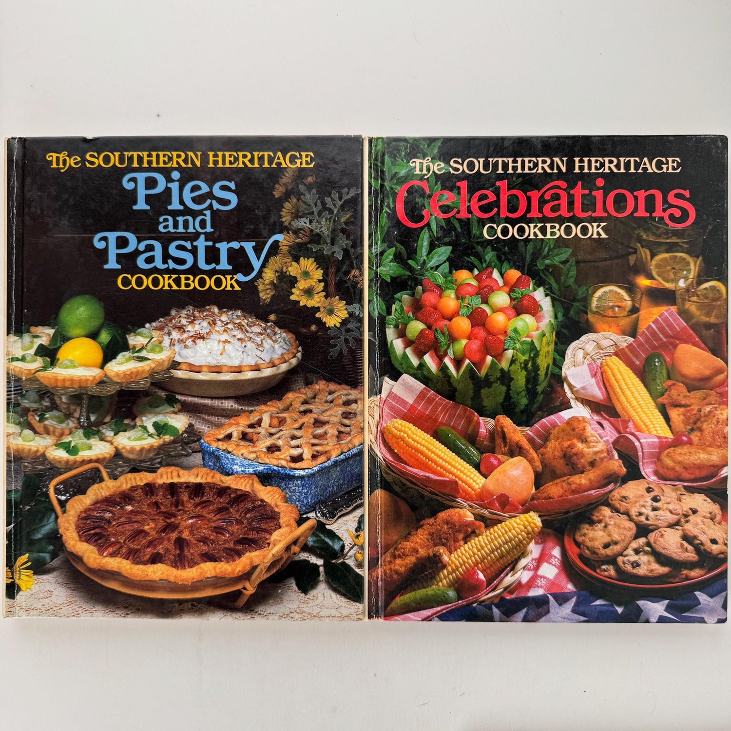 Southern Living, Southern Heritage Cookbook Set, Oxmoor House, 9 Volume Set, 1980s Hardcover Cream Cookbook Set - Pretty Old Books