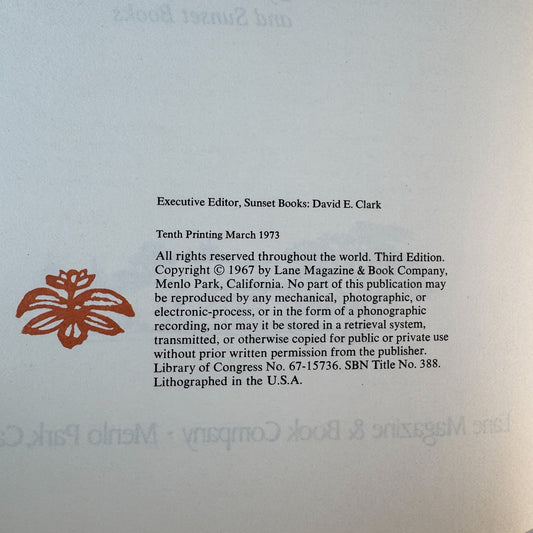 Sunset Western Garden Book, 1973 Hardcover - Pretty Old Books