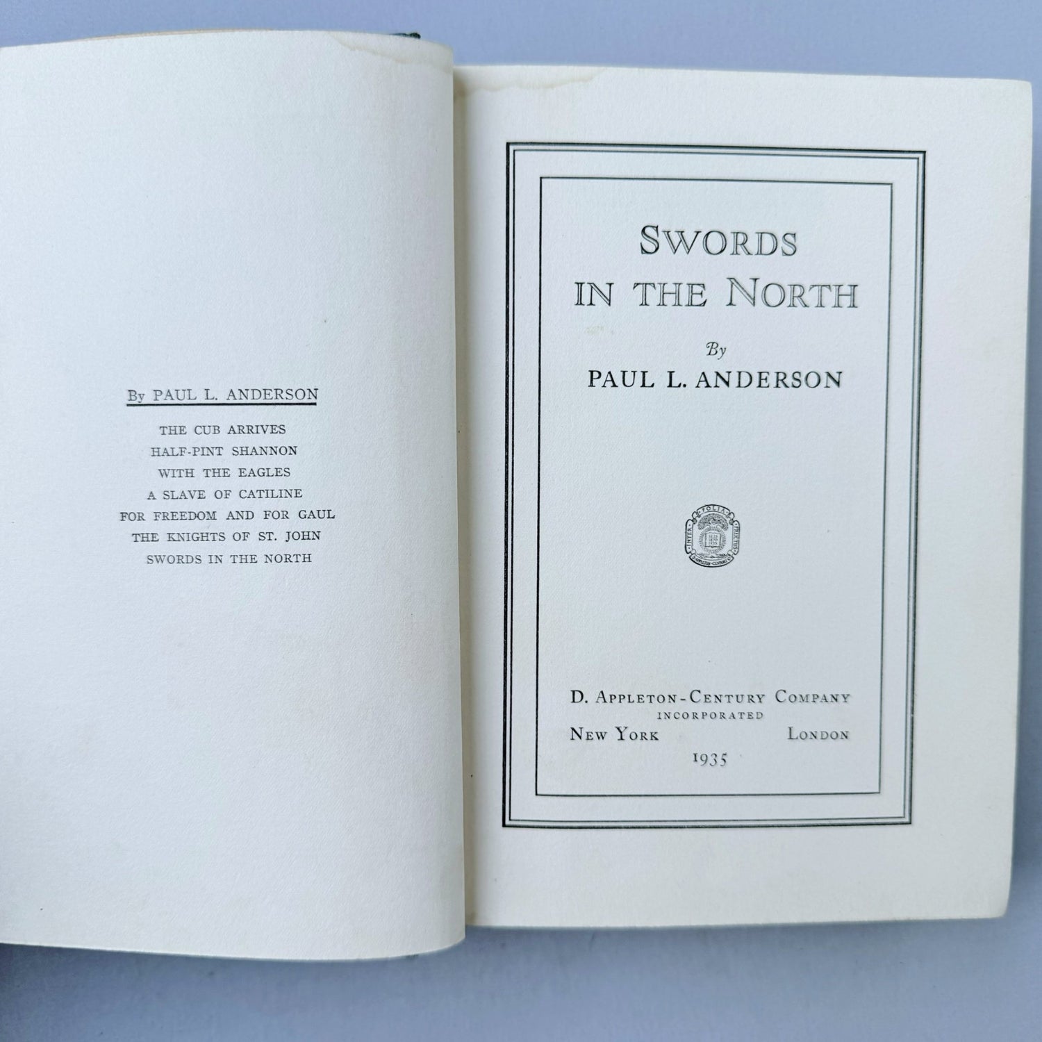 Swords in the North, Paul L. Anderson, The Roman Life and Times Series, 1935 - Pretty Old Books